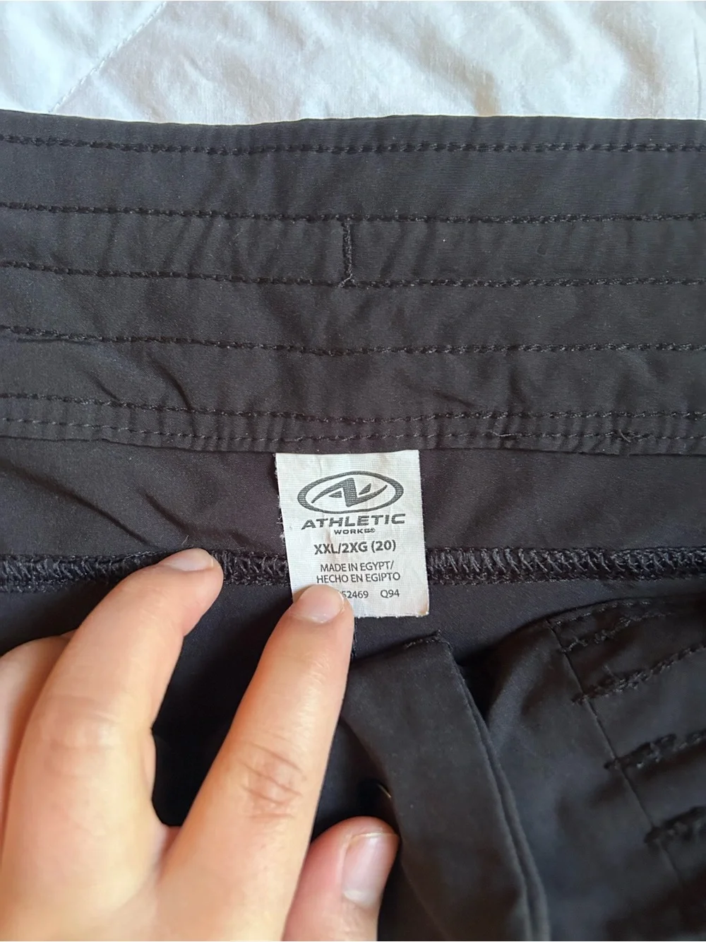 Athletic Works Black Elastic Waist Active Shorts